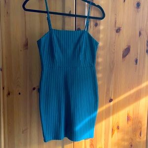 Green stripped dress